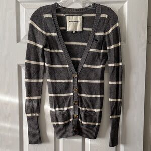 Y2K Preppy Stripe Abercrombie & Fitch Cardigan Sweater